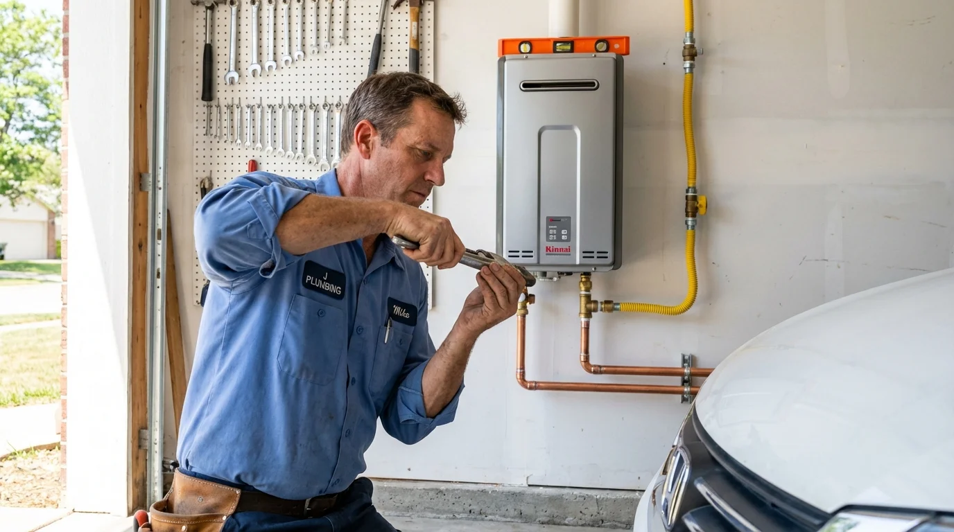 Tankless water heater installation by a Johns Plumbing LLC plumber in Columbia